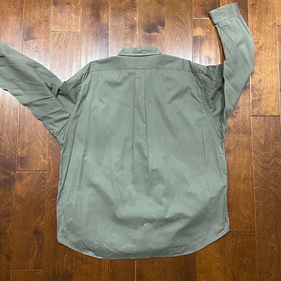 Polo Ralph Lauren Vintage 90s Black Khaki Brown Button Front Shirt Men's XXL - Picture 4 of 8